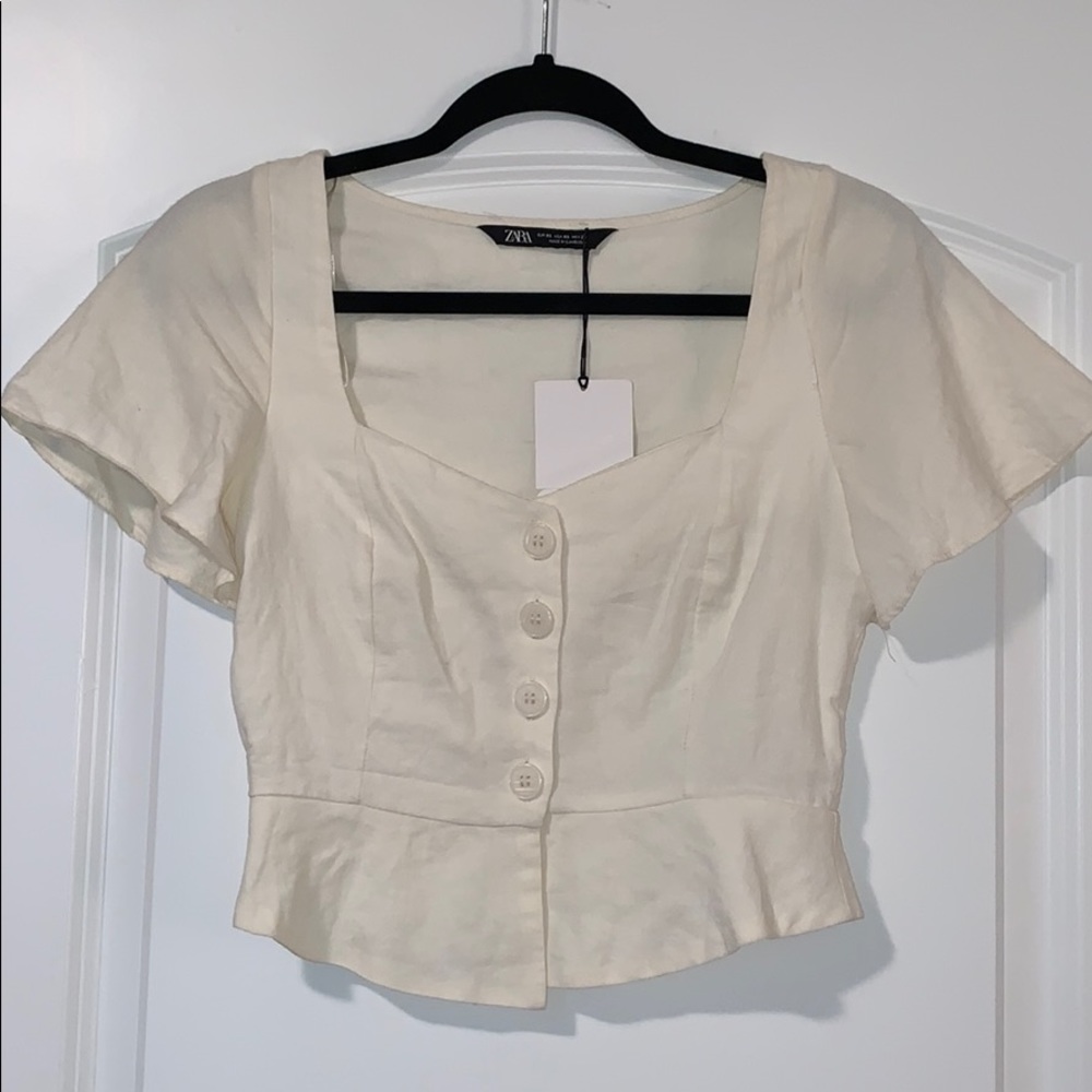 Zara Crop Blouse NWT